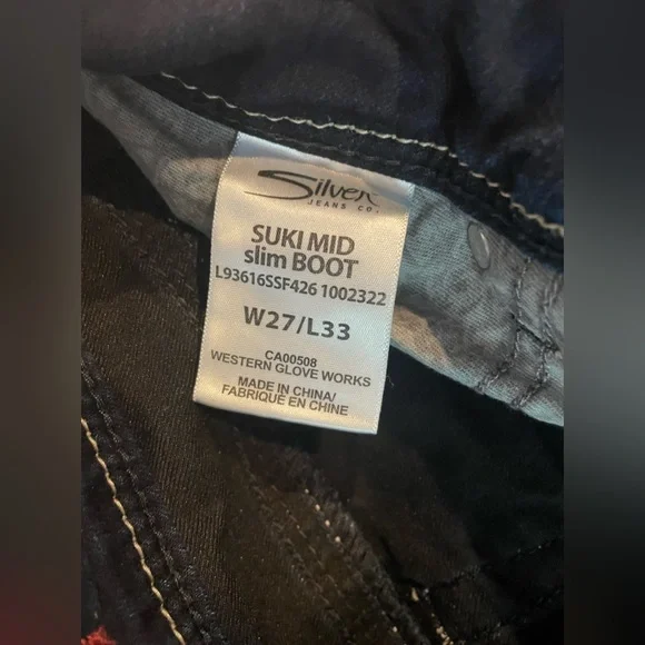 Silver jeans- size 27 dark blue jeans - Picture 3 of 3